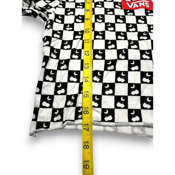 Vans Cropped Long Sleeve Checkerboard Design Size Small - Picture 6 of 10